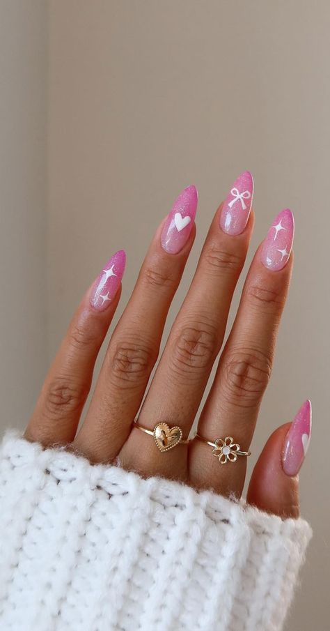 Valentine's Day nails, Romantic nail designs, Love-themed nail art, Heart-shaped nail patterns, Cupid-inspired nail ideas, Red and pink Valentine nails, Date night manicure, Valentine's Day acrylic nails, Romantic nail color trends, Love letter nail art, Heartfelt Valentine's nails, Sweetheart nail designs, Couples manicure ideas, Valentine's Day beauty trends, Love-inspired nail aesthetics Valentines Ombre Nails, Couples Manicure, Nail Festive, Pink Valentine Nails, Letter Nail Art, Nail Aesthetics, Fresh Nails, Ombre Acrylic, Vday Nails