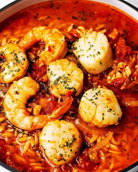 Looking for an amazing Calabrian recipe that uses Calabrian peppers? This recipe for Calabrian shrimp and scallops is so flavorful and easy! The post Calabrian Shrimp and Scallops appeared first on Tried & True Recipes. Calabrian Shrimp, Calabrian Peppers, Shrimp And Scallop Recipes, Tried And True Recipes, Calabrian Chili, Scallop Recipes, How To Cook Shrimp, Tried And True, Orzo