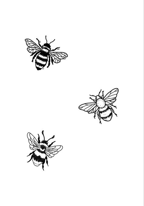 Bee Tattoo Back Of Arm, 3 Bees Tattoo, Bee Flash Tattoo, Fine Line Bumble Bee Tattoo, Carpenter Bee Tattoo, Bee Tattoo Black And White, Bee Tattoo Outline, Bee Tattoo Drawing, Mini Bee Tattoo