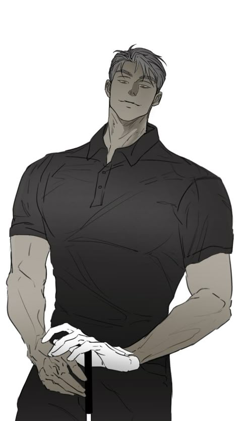 Big Guy Anime, Mafia Manhwa, Yakuza Anime, Clothes Drawing, Medieval Clothes, Cool Anime Guys, Big Guy, Anime People, Muscular Men