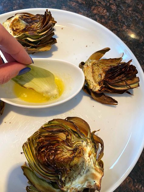 It's so easy to make Air Fryer Artichokes and they cook in under 15 minutes for a quick appetizer to dip in melted butter or your favorite dipping sauce. Air Fryer Artichoke, Easy Dill Pickle Recipe, Dill Pickles Recipe, Garlic Dill Pickles, How To Cook Artichoke, Fried Artichoke, Dill Pickle Recipe, Quick Appetizer, Pickles Recipe