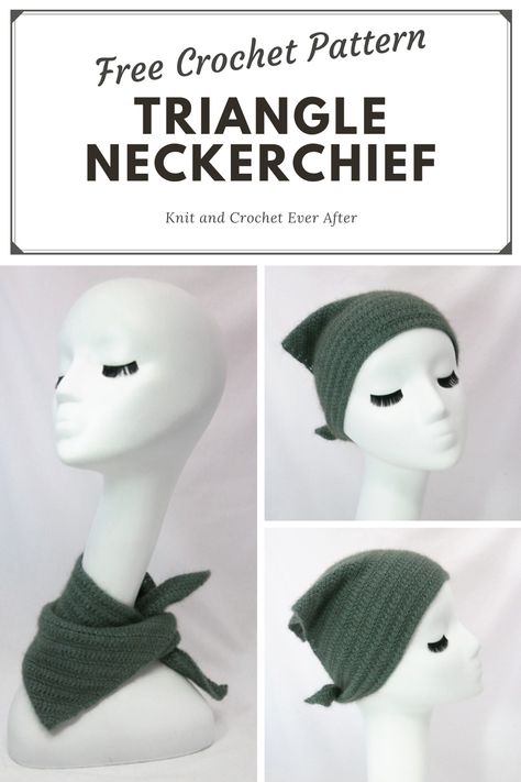 The link includes a video tutorial. Crochet Neckerchief Free Pattern, Crochet Neckerchief, Headscarf Pattern, Crochet Headscarf, Kerchief Pattern, Crochet Kerchief, Crochet Pattern Tutorial, Thread & Yarn, Crochet Inspo