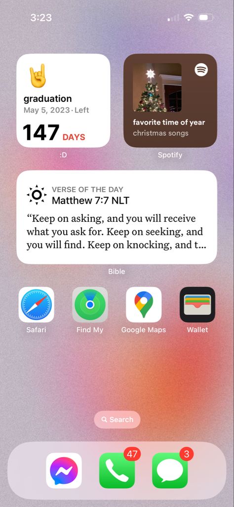 Home Screen Minimalist, Countdown Widget, Wallpaper Home Screen, Girly Phone Cases, Christmas Song, Home Screen, Verse Of The Day, Wallpaper Home, Google Maps