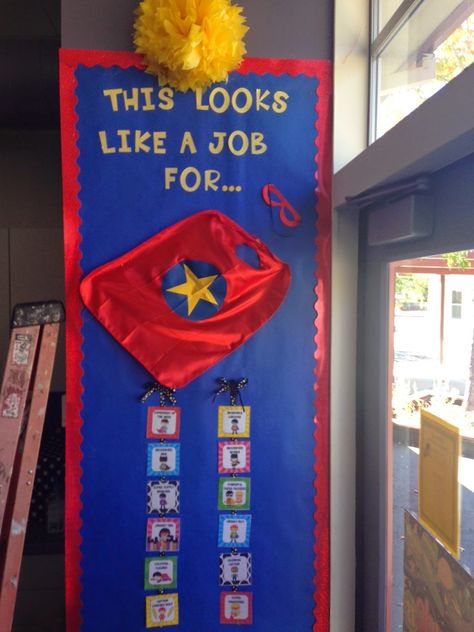 Marvel Classroom, Superhero Classroom Door, Superhero Lessons, Class Charter, Hero Classroom Theme, Superhero Classroom Decorations, Superhero Class, Second Grade Classroom, Superhero School