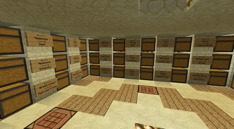 Storage Room Insight, Ideas, and Examples - Survival Mode - Minecraft Discussion - Minecraft Forum - Minecraft Forum Minecraft Chest Organization, Minecraft Organization, Bedroom Minecraft Ideas, Chest Room Minecraft, Storage Room Design, Minecraft Storage Room Ideas, Minecraft Storage Room, Minecraft Interior Ideas, Minecraft Storage