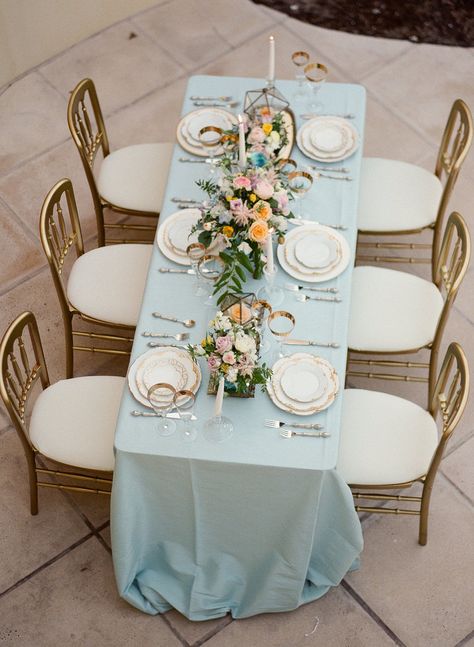 Modern Cinderella Wedding, Cinderella Inspired Wedding, Modern Tablescape, Modern Cinderella, Blue Weddings, Elegant Wedding Reception, Light Blue Wedding, Cinderella Birthday, Cinderella Wedding