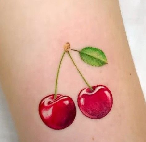 Cherry Tattoo Design, Black Cherry Tattoo, Tato Flash, Alice And Wonderland Tattoos, Pikachu Tattoo, Abstract Tattoo Ideas, Abstract Tattoos, Fruit Tattoo, Minimalist Tattoo Ideas