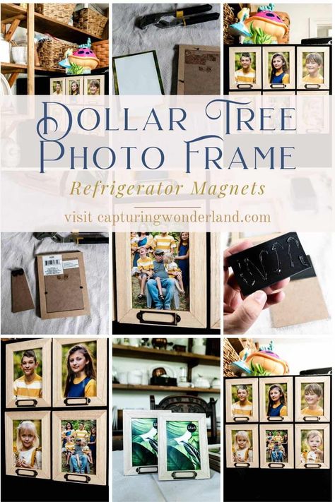 Magnet Picture Frames Diy, Diy Magnetic Photo Frame, Magnetic Picture Frame Fridge, Photo Magnets Diy, Fridge Photo Magnets, Homemade Pictures, Picture Magnets, Fridge Photos, Diy Projects For Adults