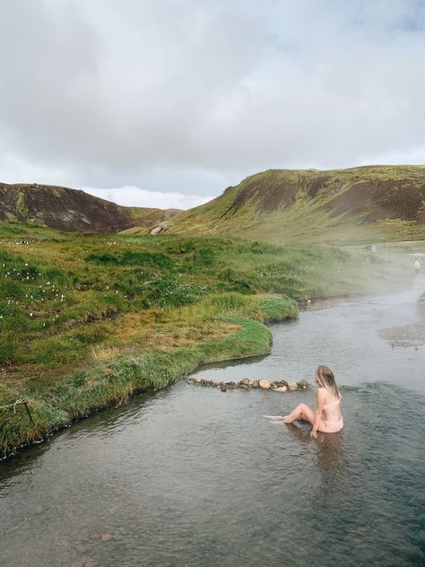 Reykjadalur hot springs: the thermal river you need to visit in Iceland Reykjadalur Hot Springs, Thermal Aesthetic, Iceland Hot Springs, Iceland Aesthetic, Iceland Resorts, Iceland Honeymoon, Iceland Hiking, Iceland Vacation, Iceland Trip