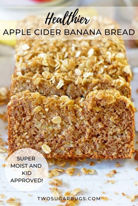 Streusel Recipe, Banana Desserts, Super Moist Banana Bread, Apple Cider Drink, Moist Banana Bread, Banana Dessert, Healthy Banana Bread, Banana Bread Recipe, Easiest Apples