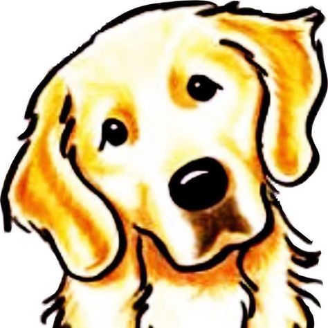 Retriever Drawing, Golden Retriever Drawing, Golden Retriever Painting, Perros Golden Retriever, Dog Drawing Simple, Dog Design Art, Golden Retriever Art, Golden Art, Puppy Images