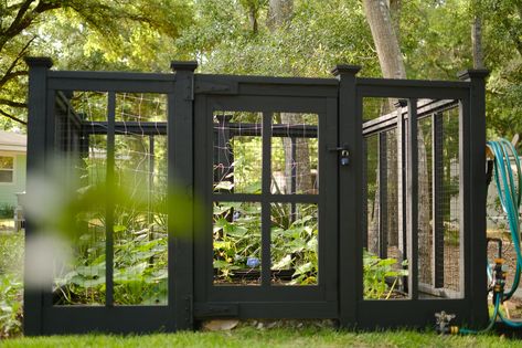 Let's talk about your DIY Custom Vegetable Garden Fence with ou Black Cottage Design! Are you tired of deer and animals getting into your garden Vegetable Garden Fence, Black Garden Fence, Custom Porch, Fenced Vegetable Garden, Black Cottage, Deer Fence, Porch Deck, Black Garden, Veg Garden