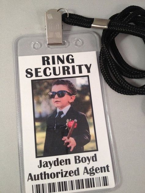 Ring Bearer Ring Security, Security Badge, Ring Security, Future Wedding Plans, Copy Paper, Cute Wedding Ideas, Wedding Goals, Wedding Wishes, Wedding Time