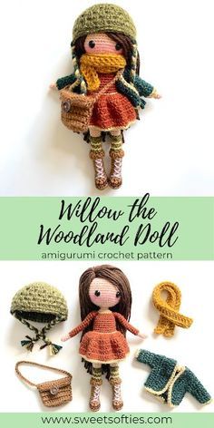 Woodland Crochet, Confection Au Crochet, Haken Baby, Doll Crochet, Crochet Diy, Diy Crochet Projects, Crochet Doll Pattern, Doll Pattern, Crochet Dolls