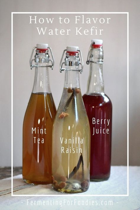 How to use flavor extract for water kefir Kefir Flavors, Health Vibes, Flavor Water, Tea Herbs, Kombucha Recipe, Kefir Recipes, Kefir Grains, Mint Water, Homemade Soda