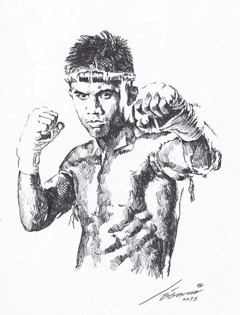 Buakaw Muay Thai Sketch, Boxing Pictures, Japanese Sayings, Buakaw Banchamek, Boxing Art, Boxe Thai, Boy Sketch, Japanese Quotes, Martial Artist