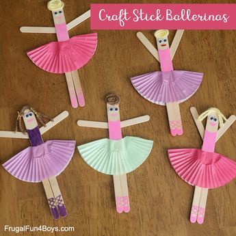 Ballerina Craft, Ballet Crafts, Craft Sticks, Popsicle Stick Crafts, Fun Craft, Camping Crafts, Craft For Kids, Childrens Crafts, Paper Crafts Diy Kids