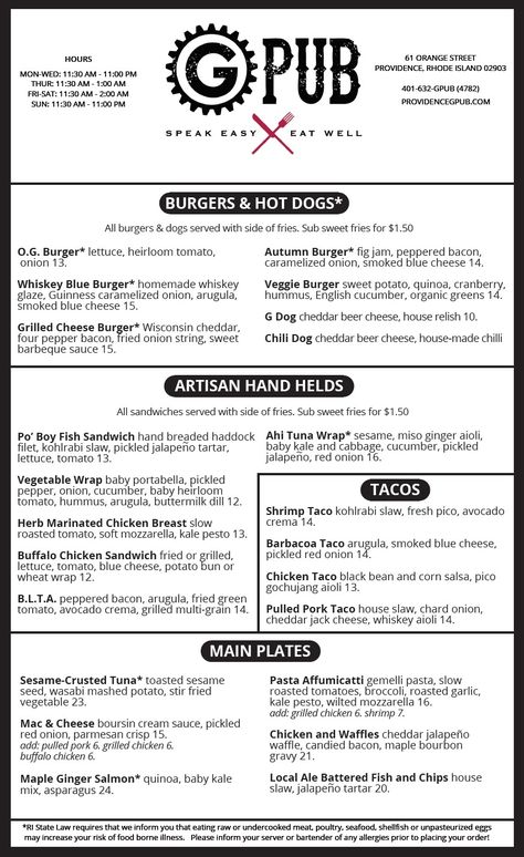 Gastro Pub Menu Design, Gastro Pub Food Ideas, Pub Food Ideas Bar Restaurant, Pub Food Ideas, Gastro Pub Food, Gastropub Food, Homemade Whiskey, Pizzeria Menu, Sweet Fries