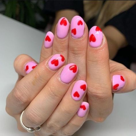 Valentine’s Day Nails For Kids, Valentines Nails For Kids, Cute Valentines Nails, Valentines 2024, Almond Nails Pink, Cute Pink Nails, Fab Nails, Confetti Nails, 2024 Nails