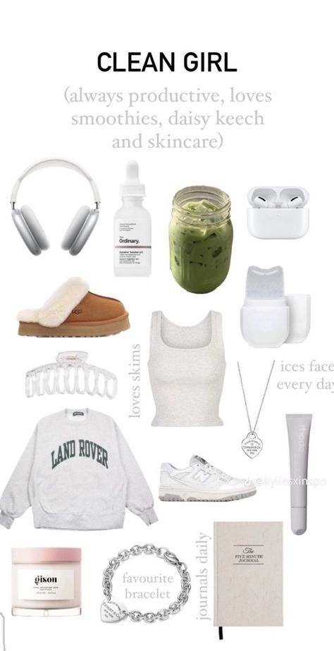 How To Be A Clean Girl Aesthetic, It Girl Must Haves, Things Girls Need, Things Every Girl Needs, Things A Girl Needs, Clean Girl Essentials, Girl Must Haves, School Bag Essentials, Clean Lifestyle