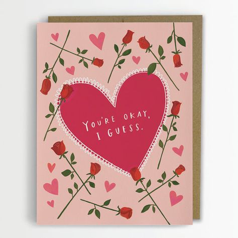 Cute Valentines Day Cards, Emily Mcdowell, 21 Cards, Funny Love Cards, Complicated Relationship, My Funny Valentine, Valentines Day Card, Cards For Friends, Funny Valentine