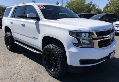 Chevy Suv Tahoe, 2016 Tahoe, White Tahoe, Lifted Chevy Tahoe, Mom Cars, Chevy Suv, Armored Truck, Lifted Chevy, Mom Car