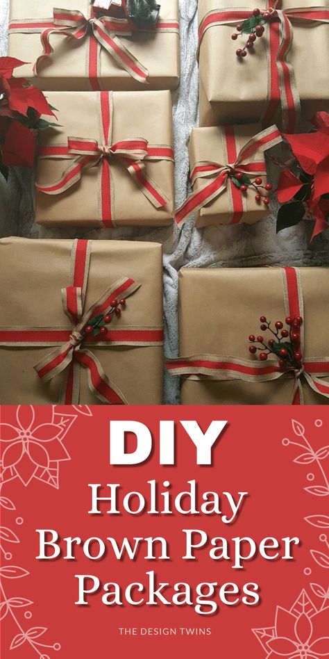 Brown paper packages tied up with string will have your holiday wrapping looking unique and impressive with these easy & fun craft ideas. Brown Paper Packages Diy, Front Porch Update, Porch Update, Food Ideas Appetizers, Christmas Wrapping Diy, Christmas Gift Wrapping Diy, Brown Paper Wrapping, Mantel Christmas, Gift Wrapping Diy