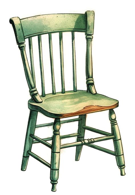 20 Chair Clipart Images! - The Graphics Fairy Vintage Wood Chair, Chair Clipart, Faux Tin Tiles, Old Wooden Chairs, Antique Wooden Chairs, Chair Drawing, Faux Tin, Victorian Chair, The Graphics Fairy