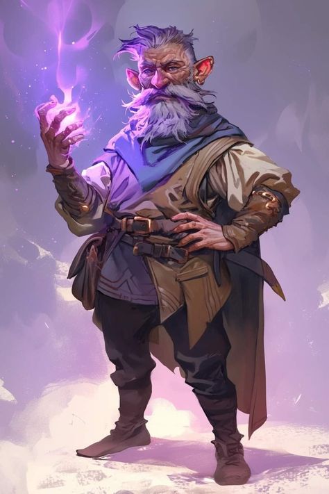 Gnome Wizard Dnd, Dnd Gnome Art, Halfling Wizard, Gnome Artificer, Dnd Halfling, Gnome Dnd, Pathfinder Rpg Characters, Gnome Wizard, Wizard Art