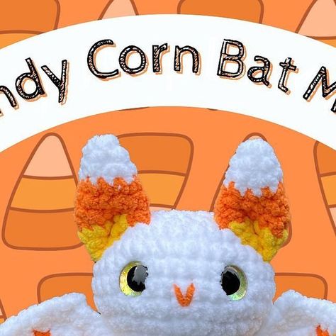 Crochet Halloween Patterns Free, Crochet Candy Corn, Crochet Projects To Sell, Crochet Bat, Instagram Pattern, Crochet Plushies, Turtle Plush, Quick Crochet Patterns, Halloween Crochet Patterns