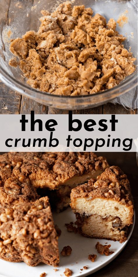 Crumb Cake Topping Recipe, Crumble Recipe Topping, Crumb Topping For Pie, Crumb Topping For Muffins, Crumb Cake Topping, Streusel Topping For Muffins, Making Muffins, Baked Fruit Desserts, Crumb Topping Recipe