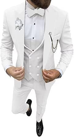 Men Prom Suits, Wedding Suit Men, White Tuxedo Wedding, Tuxedo Suit For Men, Men's Tuxedo Wedding, Double Breasted Suit Men, Men Prom, Tuxedo Wedding Suit, Mens Tuxedo