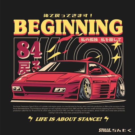 stille (@stille.design) posted on Instagram • Jun 24, 2022 at 12:56pm UTC Car Graphic Design, Corel Draw Tutorial, Ferrari Berlinetta, Baby Shower Deco, Ferrari Testarossa, Cool Car Drawings, T Shirt Design Template, Automotive Artwork, Graphic Poster Art