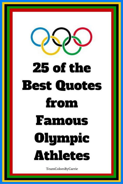 Some amazing athletes have participated in the Olympics over the years, and some of their words are truly inspirational. Olympic Quotes For Kids, Olympics Party Theme, Olympic Theme Party Decorations, Summer Olympics Activities For Kids, Special Olympics Quotes, Olympic Vbs, Olympic Decorations, Olympic Bulletin Board, Meeting Themes