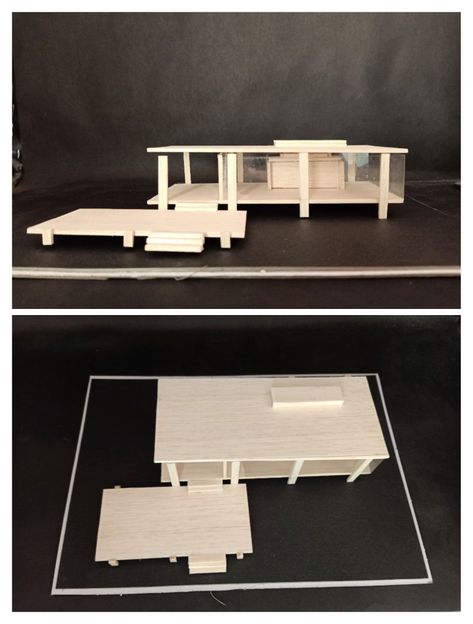 Balsa Wood Models, Model Houses, Farnsworth House, Houses Ideas, Architectural Model, Balsa Wood, Van Der Rohe, Model Making, Model Homes