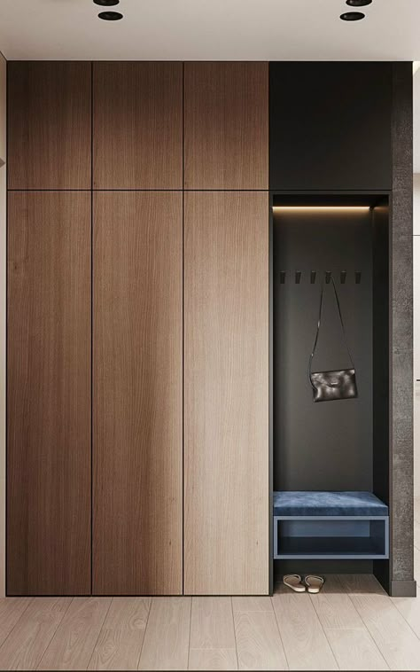 Hall Wardrobe, Vstupná Hala, Entrance Furniture, Bedroom Cupboard, Wardrobe Door Designs, Home Hall Design, Bedroom Cupboard Designs, Wardrobe Interior Design, Foyer Design