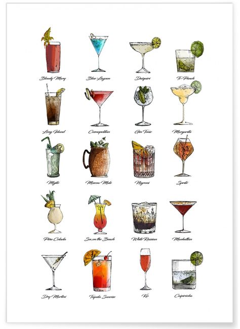 Cocktail Names, Cocktail Poster, Cocktails Bar, Rustic Wedding Table, Tequila Cocktails, Cocktail Menu, Bar Menu, Jewelry Picture, Photo Wall Collage