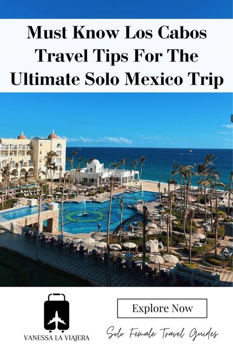 Plan your Los Cabos trip with these insider Cabo travel tips. From where to stay in Los Cabos to the best time to go to Cabo, this Los Cabos travel guide will help you find things to see in Cabo San Lucas. Click the link to discover how to plan a trip to Cabo now! Cabo Travel, Travel Cabo San Lucas, Solo Travel Tips, Solo Trip, Plan A Trip, Solo Female Travel, San Lucas, Time To Go, Cabo San Lucas