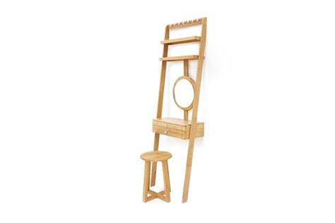 Oak Leaning Ladder Mini Dressing Table 2 Mini Dressing Table, Mini Dressing, Sofa Chester, Small Dressing Table, Brighton Shops, Leaning Ladder, Face Mirror, Ladder Storage, Oak Trim