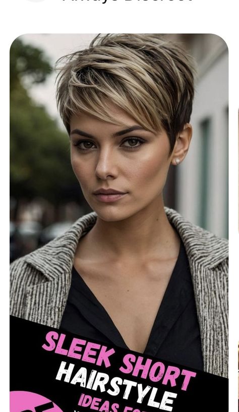 Short Hairstyle Ideas, Sleek Short Hair, Chin Length, Short Hair Pixie Cuts, Short Hairstyles For Thick Hair, Edgy Short Hair, Short Choppy Hair, Thicker Hair, Sassy Hair