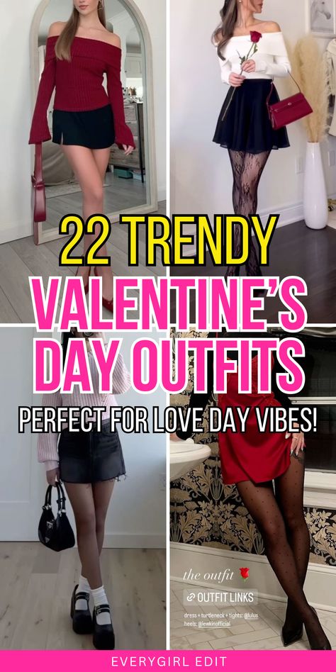 Valentine's Day outfits, valentines day outfit ideas, valentines day outfit inspo, valentines day outfits women, valentines day outfit ideas women, valentines day outfits 2025, valentines day outfit ideas 2025. Cute Valentines Day Outfits For Women, Galantines Day Outfits, Aesthetic Valentines Day Outfit, Galentine's Outfits, Outfit Inspo Women, Valentines Day Outfit Ideas, Outfits To Impress, Valentines Day Outfits, Aesthetic Valentines