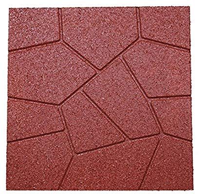 Amazon.com: RevTime Dual-Side Garden Rubber Paver 16"x16" for Patio Paver, Step Stone and Walk Way, Safety Rubber Tile Red (Pack of 6): Sports & Outdoors Rubber Pavers, Rubber Paver, Step Stones, Rubber Tiles, Side Garden, Paver Patio, Floor Tiles, Lawn Garden, Tile Floor