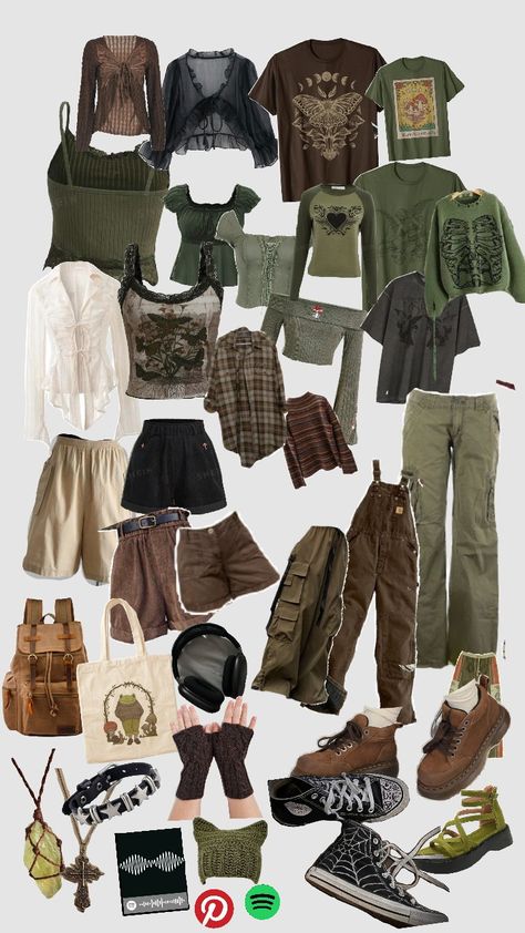 #goblincore #myaesthetic I tried folks>>> Earthcore Outfits Aesthetic, Swamp Core Outfits, Woodland Aesthetic Outfit, Mothcore Outfits, Summer Goblincore Outfits, Nature Clothes Aesthetic, Naturecore Aesthetic Outfit, Adventure Core Outfits, Goblin Core Clothes