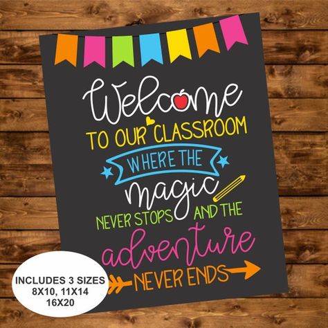 Welcome To Our Classroom Sign, Welcome To Our Classroom, Quotes School, Welcome To Class, Welcome To Kindergarten, Classroom Welcome, Classroom Charts, School Board Decoration, Welcome To School