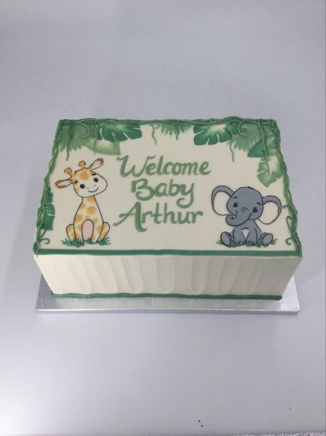 Safari Baby Shower Boy Cake, Safari Sheet Cake, Baby Shower Sheet Cake, Royal Baby Shower Boy, Jungle Baby Shower Cake, Baby Shower Sheet Cakes, Safari Baby Shower Cake, Pastel Rectangular, Safari Baby Shower Boy