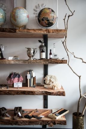 Natural Wood Floating Shelves - Foter Diy Shelves Design, Live Edge Wood Furniture, Wood Closet Shelves, Live Edge Shelves, White Floating Shelves, Live Edge Furniture, Wood Floating Shelves, Live Edge Wood, Shelf Design