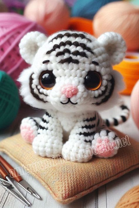 Amigurumi Easy Crochet Tiger Pattern-1 Crochet White Tiger Free Pattern, Tiger Crochet Pattern Free Amigurumi, Crochet Cheetah, Tiger Amigurumi Free Pattern, Amigurumi Easy, Crochet Tiger, Hobby Ideas, Crochet Panda, Dog Doll