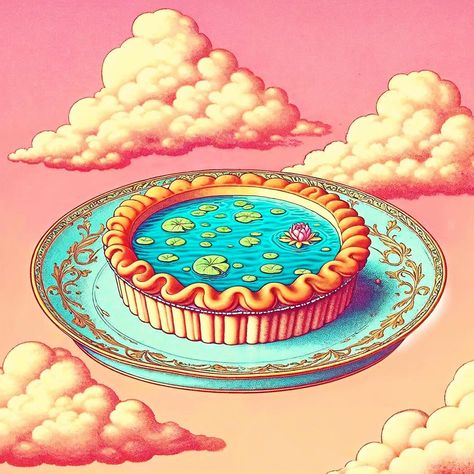 Pool Berry Pies floating in the sky...🫐💧☁️ #dreamymoodfoods #poolwaterpie #blueberrypieart #fantasyfoods #edibledreams #poolwaterart #aifoodcreations Berry Pies, Floating In The Sky, Pie Art, Pies Art, Fantasy Food, Pie In The Sky, Berry Pie, Blueberry Pie, Pool Water