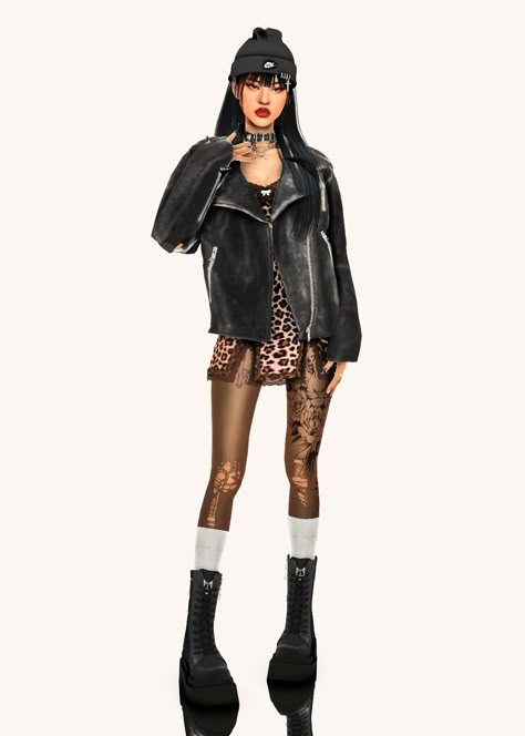 Naomi's Corner : A mix between punk, grunge and some Bratz looks... Sims 4 Cc Clothes Female Edgy, Teenage Dirtbag Sims 4 Cc, Sims 4 Cc Rocker Clothes, Sims 4 Cc Japanese Street Fashion, Sims 4 Punk Clothes Cc, Sims 4 Edgy Clothes, Sims 4 Platform Boots, Sims 4 Rocker Cc, Sims Cc Jacket