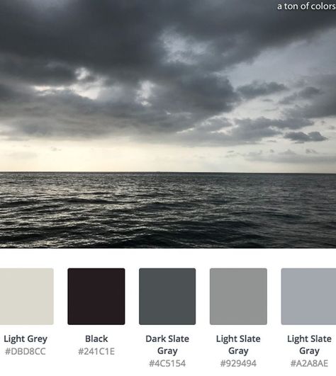 Ocean Color Palette, Dark Color Palette, Black Color Palette, Ocean Photos, Grey Color Palette, Trendy Living Rooms, Quirky Home Decor, Ocean Colors, Cheap Decor